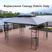 13x10 Ft Patio Double Roof Gazebo Replacement Canopy Top Fabric