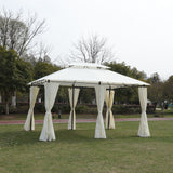 Outdoor Gazebo Canopy Tent with Ventilation and Mosquito net