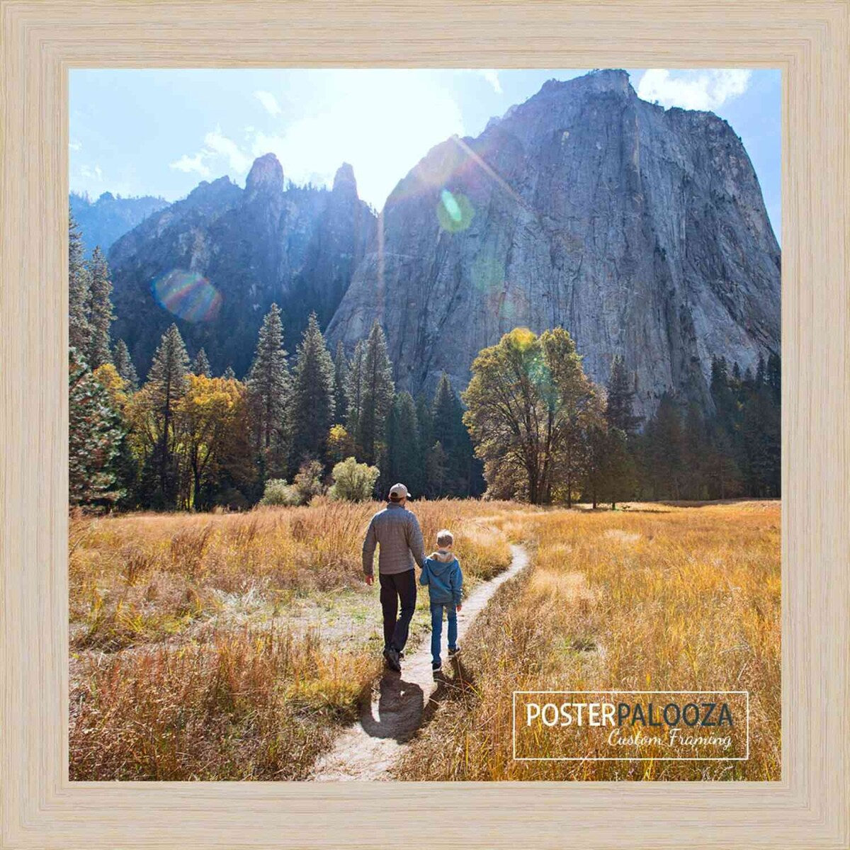 13x13 Frame Light Pine Wooden Square Picture Frame with UV Acrylic, Backing, & Photo Frame Wall Hanging Hardware