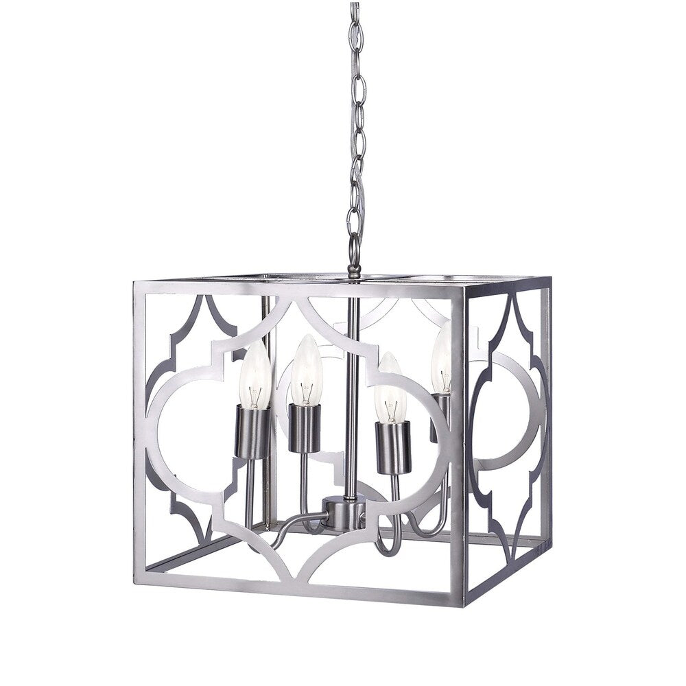 14" Brushed Nickel Metal Pendant Lamp