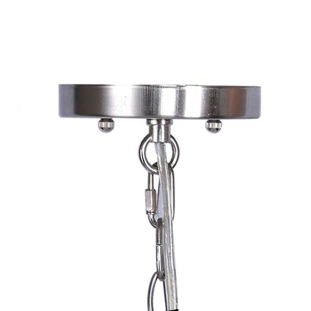 14" Brushed Nickel Metal Pendant Lamp