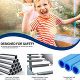 14-Feet Round Trampoline with Safety Enclosure, Basketball Hoop and Ladder