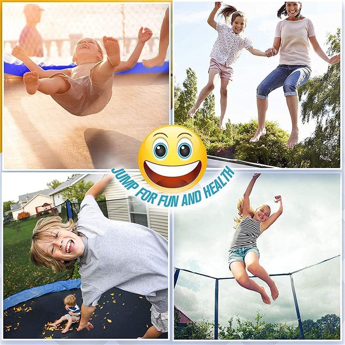 14-Feet Round Trampoline with Safety Enclosure, Basketball Hoop and Ladder