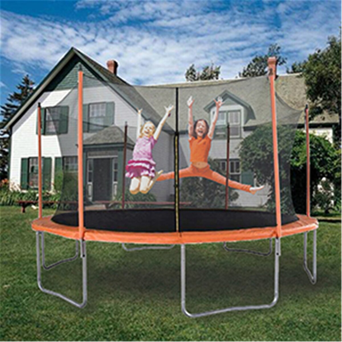 14 Ft Trampoline with Enclosure Net - N/A