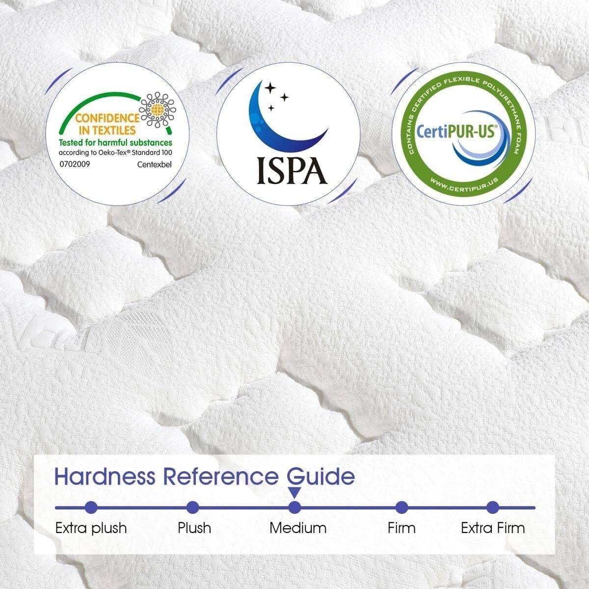 14 Inch Memory Foam Hybrid Mattress in a Box for Pressure Relief