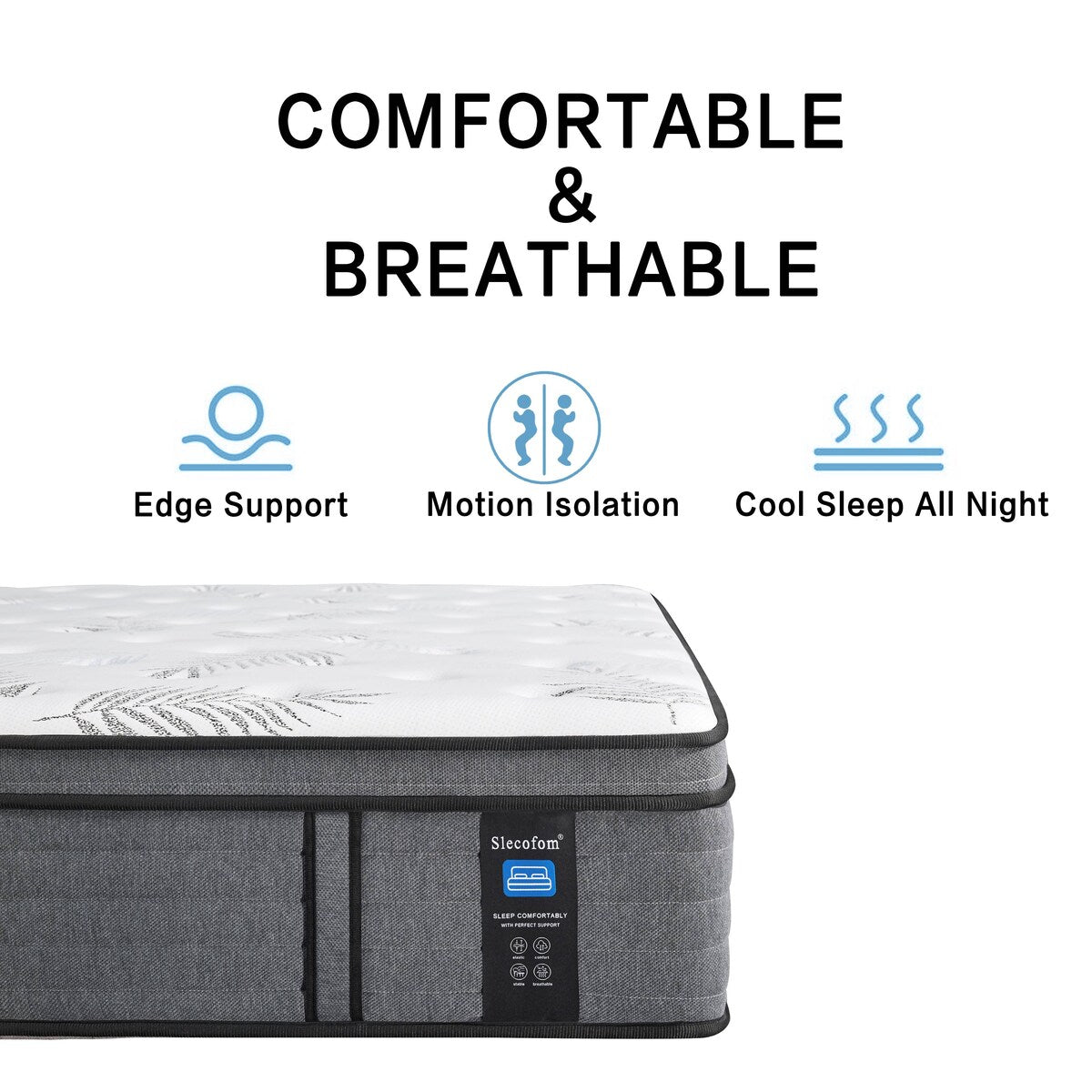 14-Inch Medium Euro Top Memory Foam and Pocket Spring Hybrid Mattress in a box