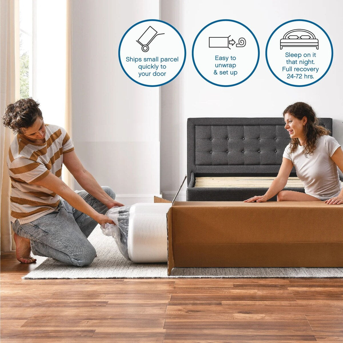 14 inch Gel Memory Foam Mattress, Cooling Medium Feel Bed Mattress in a Box, CertiPUR-US