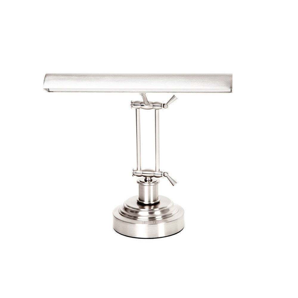 14" LED Piano Desk Lamp with Dimmer - Satin Nickel
