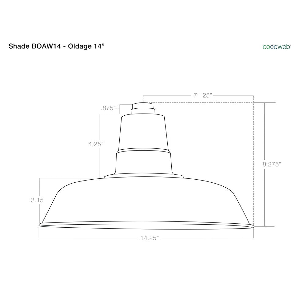 14" Oldage LED Barn Light with Metropolitan Arm in Black