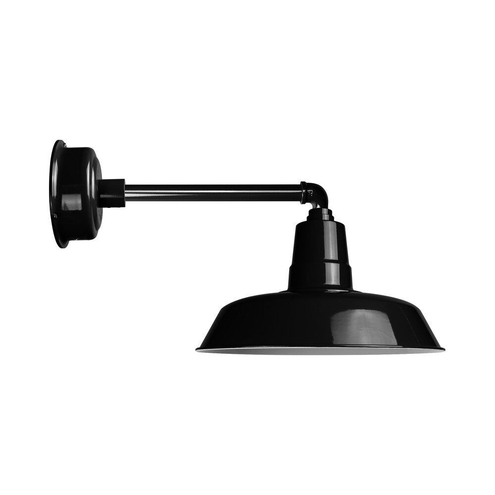 14" Oldage LED Barn Light with Metropolitan Arm in Black