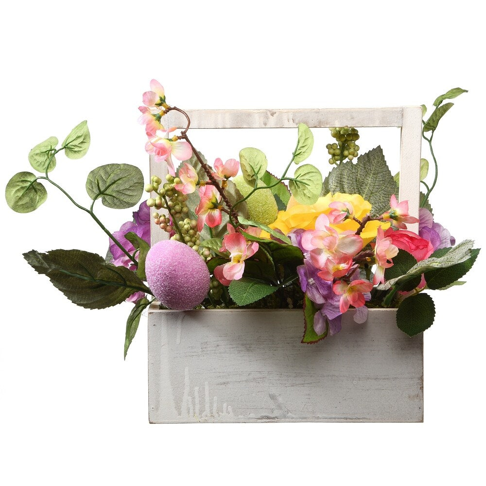 14" Spring Decorated Basket