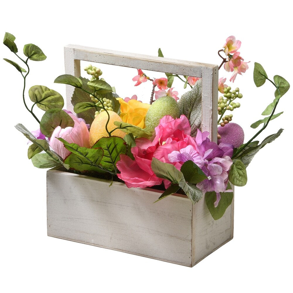 14" Spring Decorated Basket