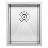 14" Ticor S3620 Pacific Series 16-Gauge Stainless Steel Undermount Single Basin Zero Radius Kitchen and Bar Sink