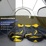 14 ft. x 9 ft. 8 Person Double Layer Camping Tent with Divided Curtain, Mesh Window and Carry Bag