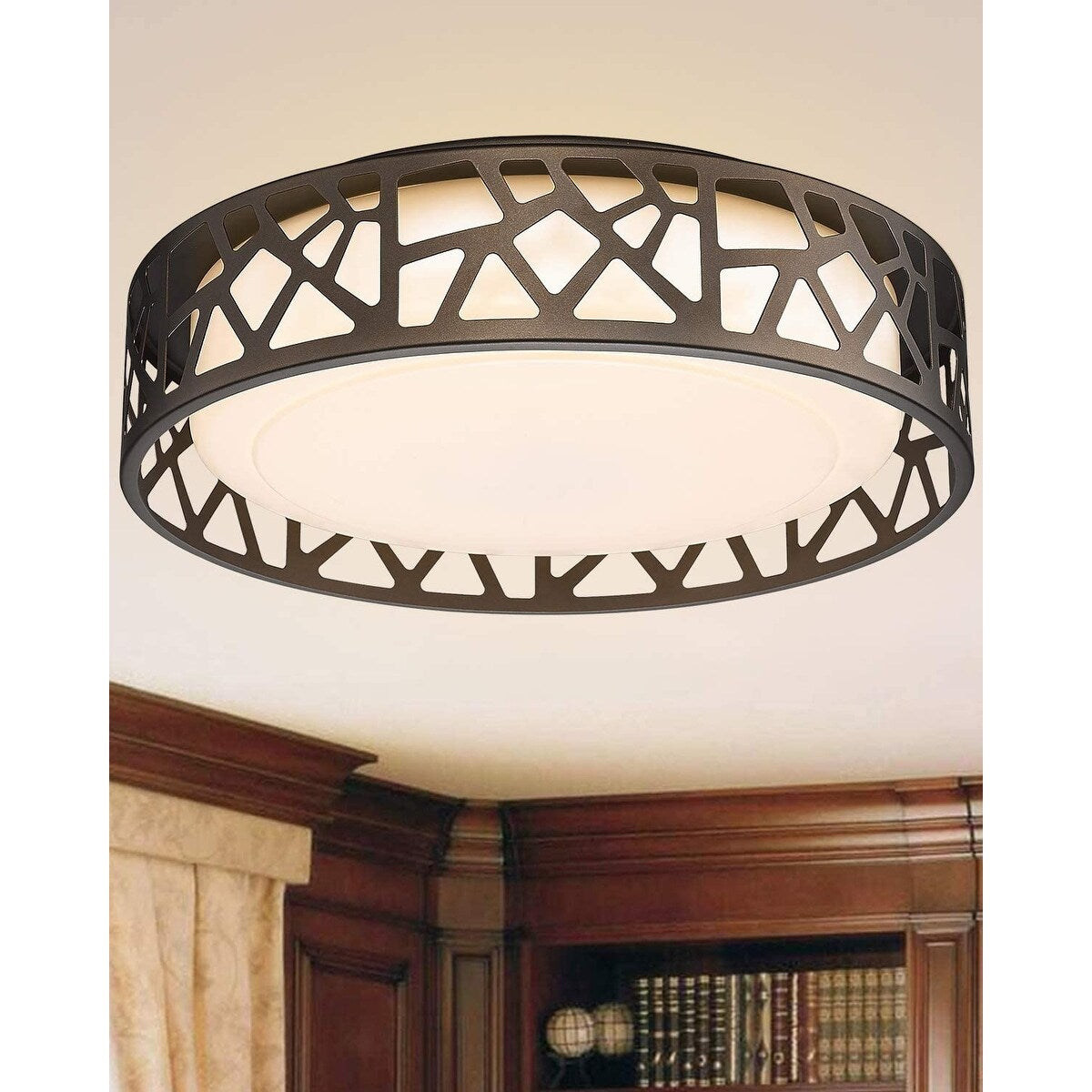 14 inch LED Flush Mount Ceiling Light round light ceiling fixture with bronze finish