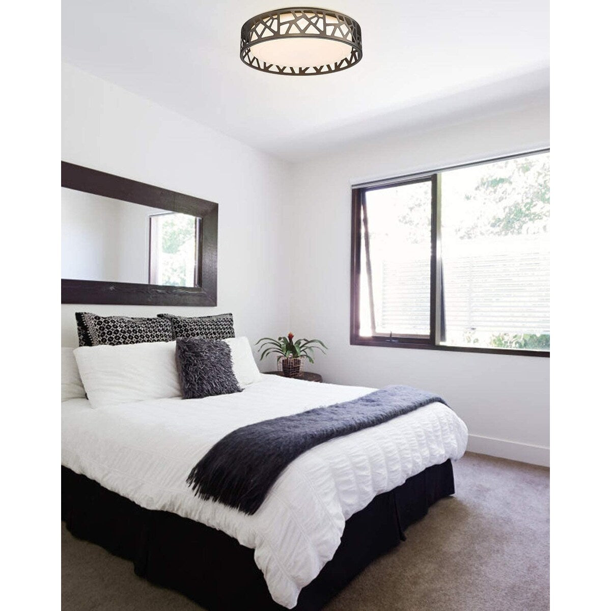 14 inch LED Flush Mount Ceiling Light round light ceiling fixture with bronze finish