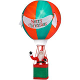 Airblown Realistic Santa in Hot Air Balloon