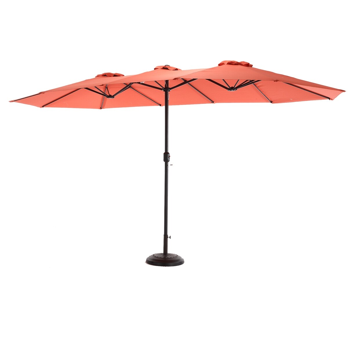 14.8 Ft Double Sided Outdoor Umbrella Rectangular Large with Crank