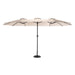 14.8 Ft Double Sided Outdoor Umbrella Rectangular Large with Crank