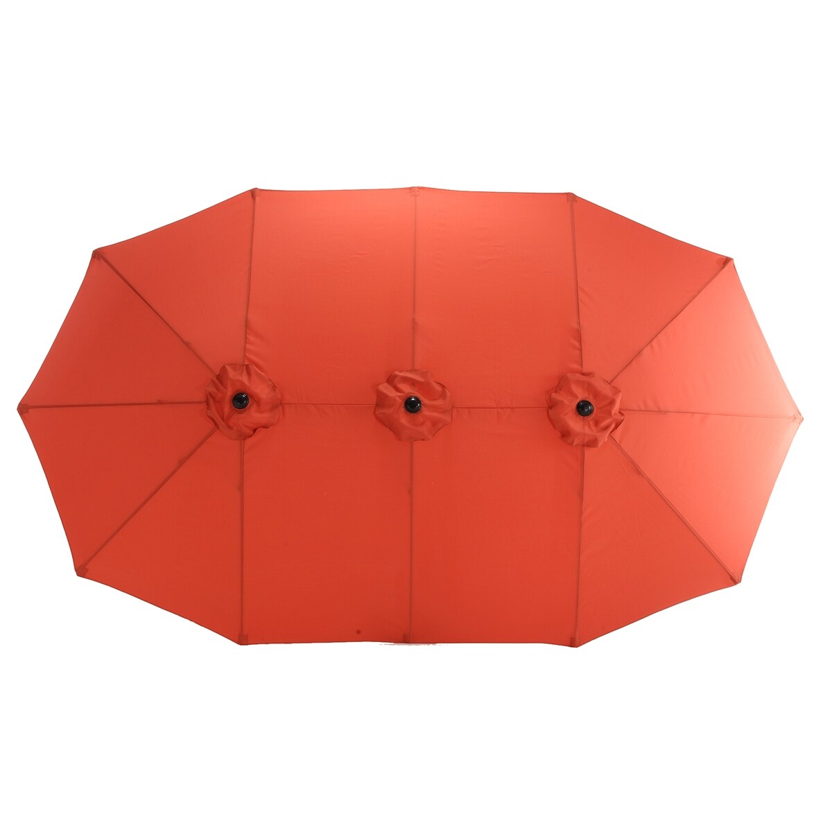 14.8 Ft Double Sided Outdoor Umbrella Rectangular Large with Crank