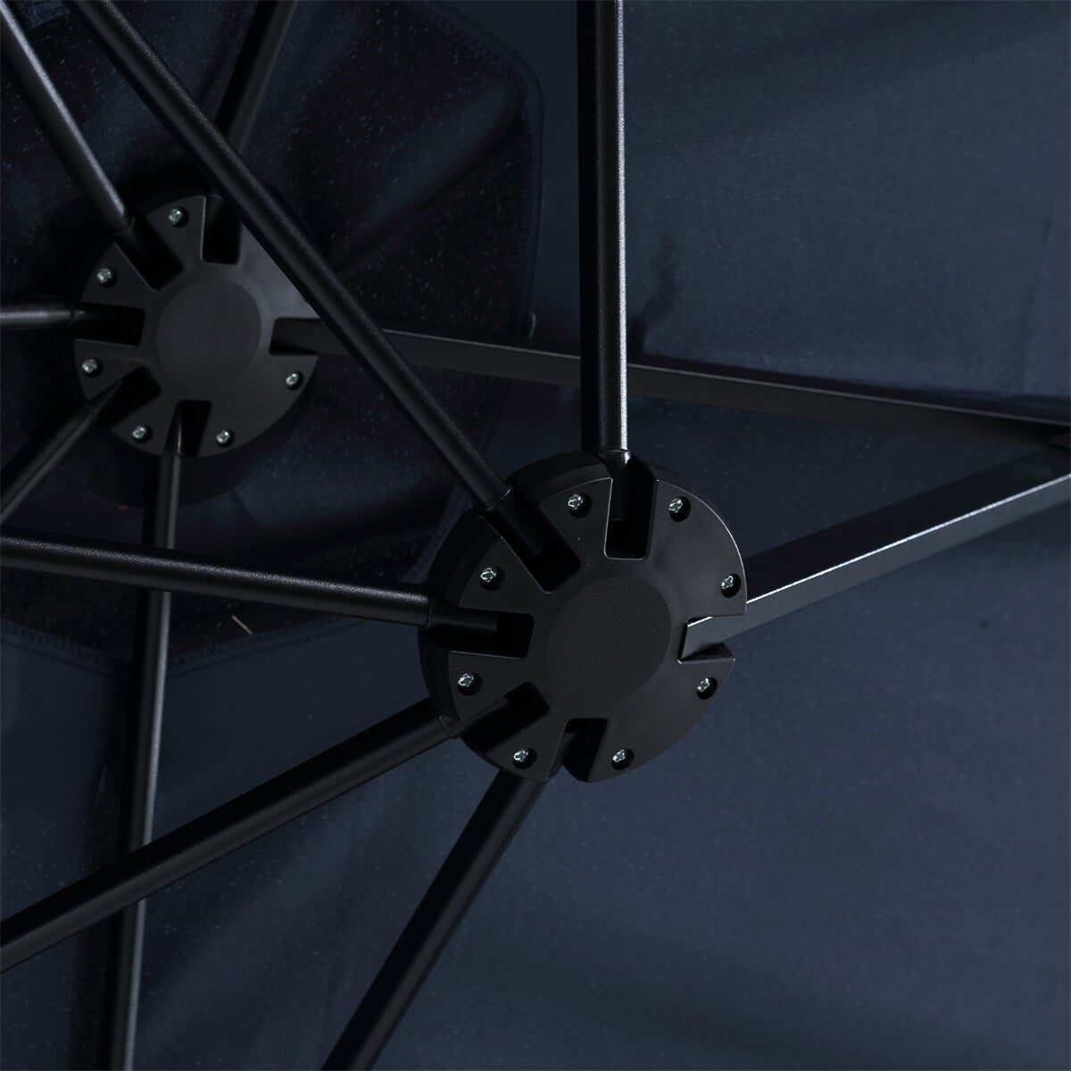 14.8 Ft Double Sided Outdoor Umbrella Rectangular Large with Crank