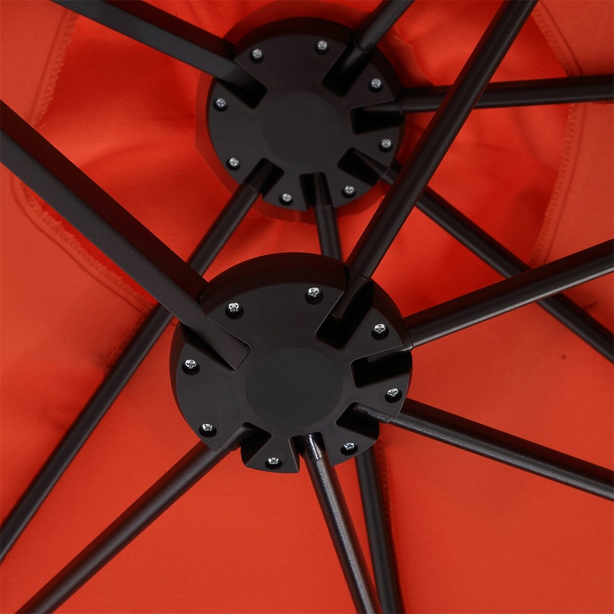 14.8 Ft Double Sided Outdoor Umbrella Rectangular Large with Crank
