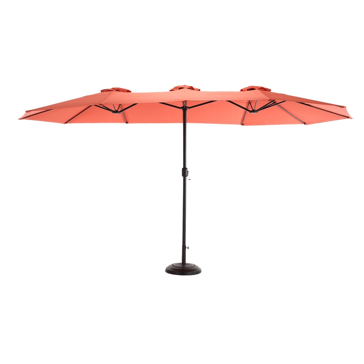 14.8 Ft Double Sided Outdoor Umbrella Rectangular Large with Crank