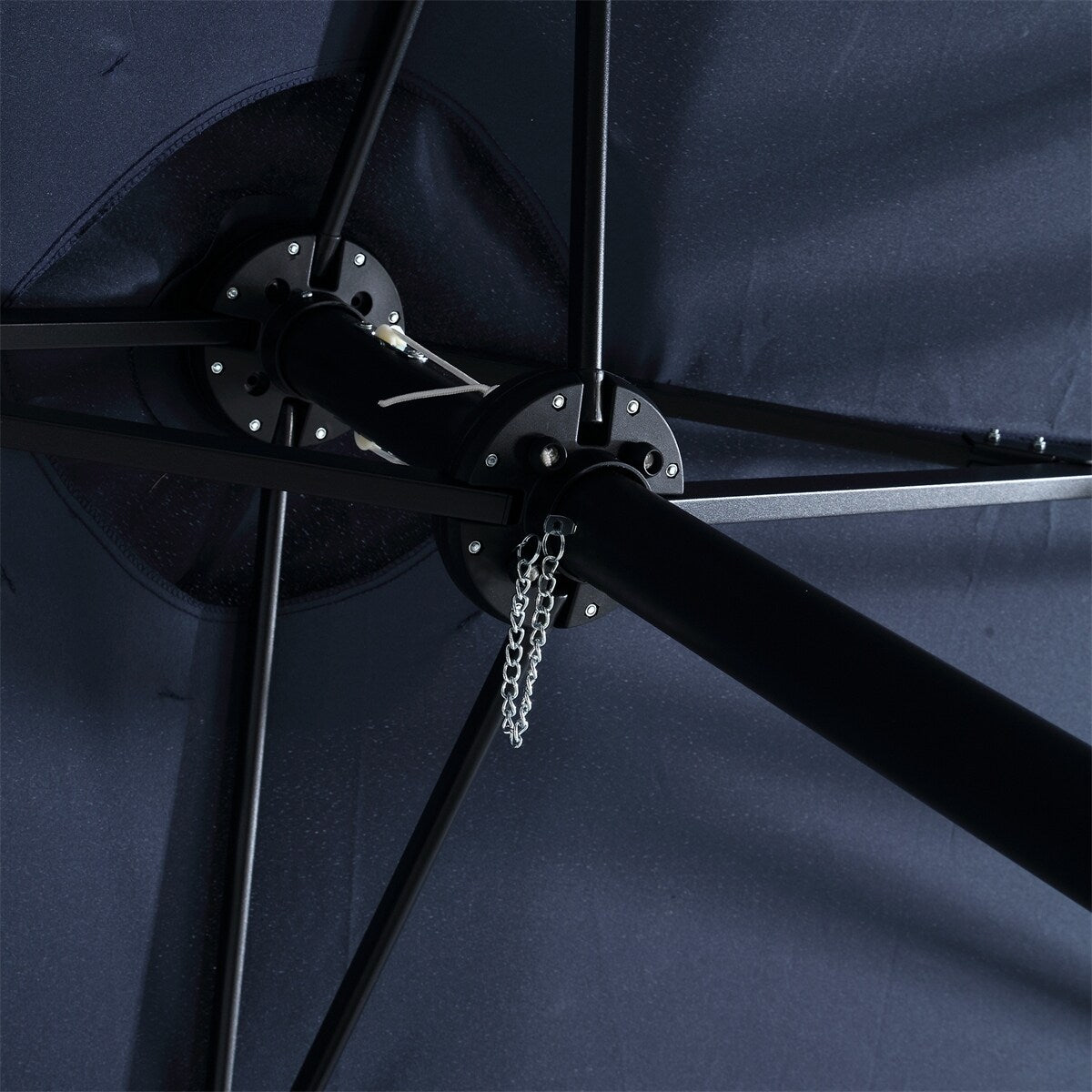14.8 Ft Double Sided Outdoor Umbrella Rectangular Large with Crank