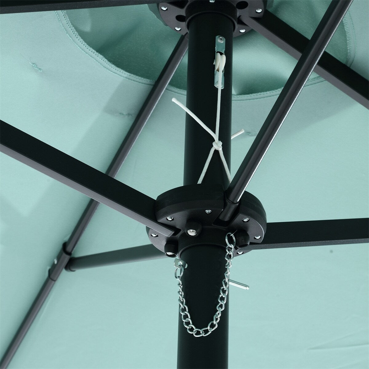 14.8 Ft Double Sided Outdoor Umbrella Rectangular Large with Crank