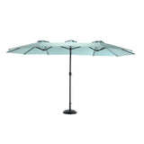14.8 Ft Double Sided Outdoor Umbrella Rectangular Large with Crank
