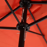 14.8 Ft Double Sided Outdoor Umbrella Rectangular Large with Crank