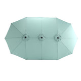 14.8 Ft Double Sided Outdoor Umbrella Rectangular Large with Crank