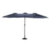 14.8 Ft Double Sided Outdoor Umbrella Rectangular Large with Crank