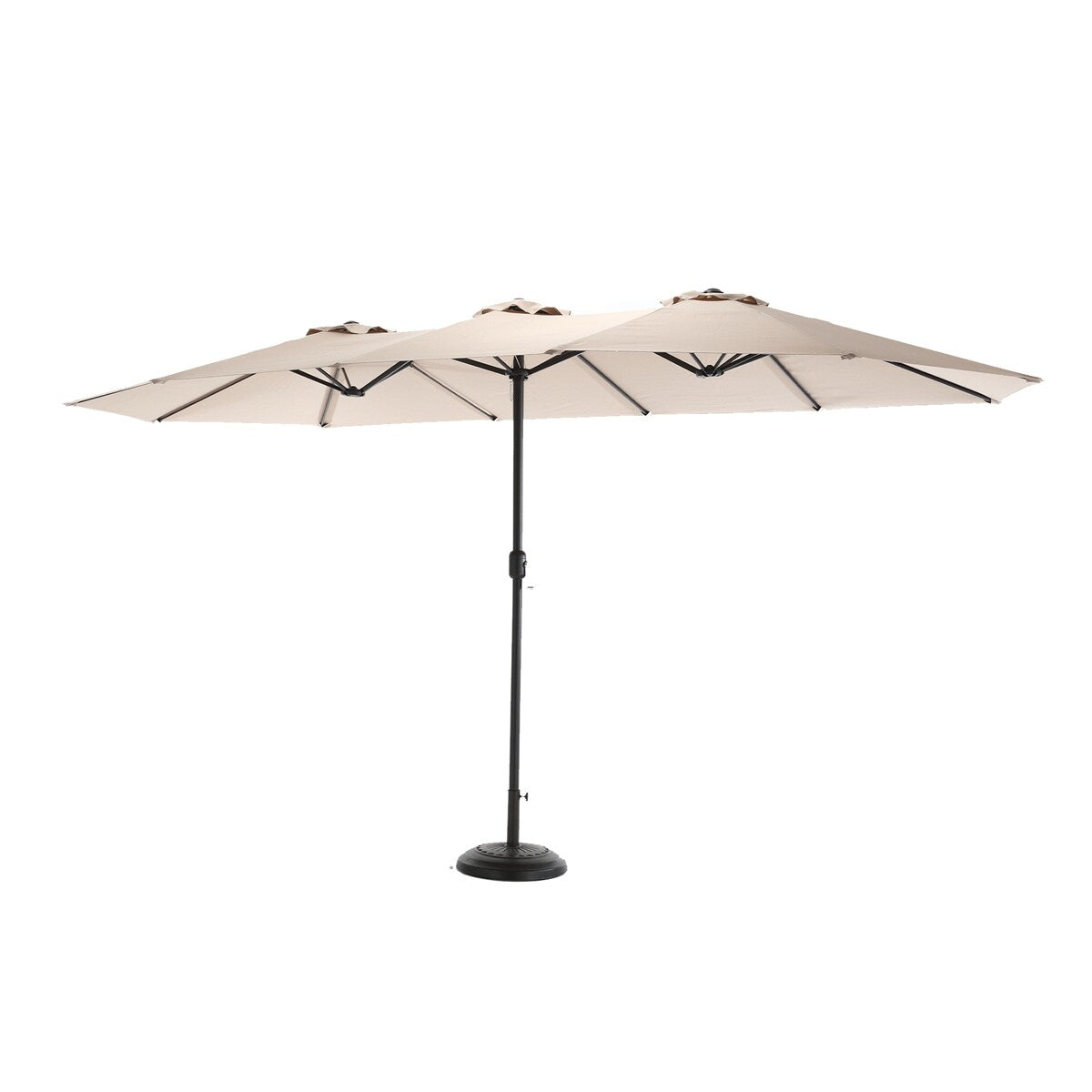 14.8 Ft Double Sided Outdoor Umbrella Rectangular Large with Crank