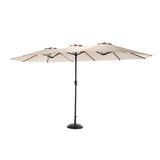 14.8 Ft Double Sided Outdoor Umbrella Rectangular Large with Crank