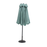 14.8 Ft Double Sided Outdoor Umbrella Rectangular Large with Crank