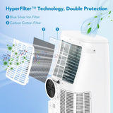 14000 BTU Portable Air Conditioners with Remote Control for Rooms