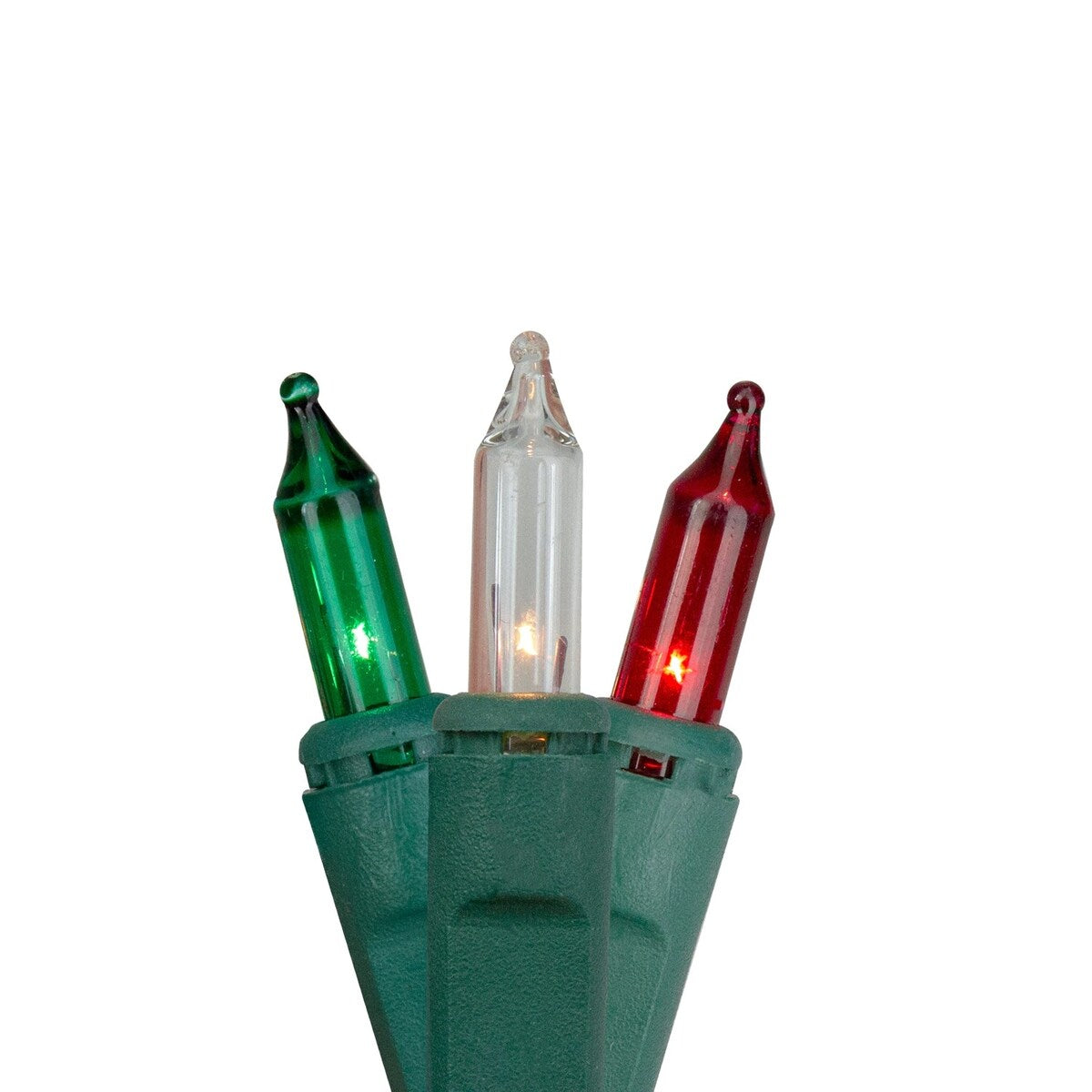 140ct Everglow Chasing Mini Christmas Lights - 48ft Green Wire - 48'