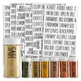 145 Clear Preprinted Spice Labels Stickers for Spice Jars