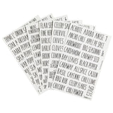 145 Clear Preprinted Spice Labels Stickers for Spice Jars