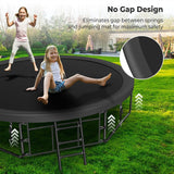 14FT Trampoline for Kids and Adults, Outdoor Trampolines with Curved Fiberglass Rods