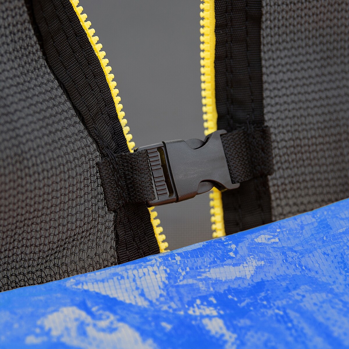 14FT Trampoline with Basketball Reinforced Jumping Mat and Ladder