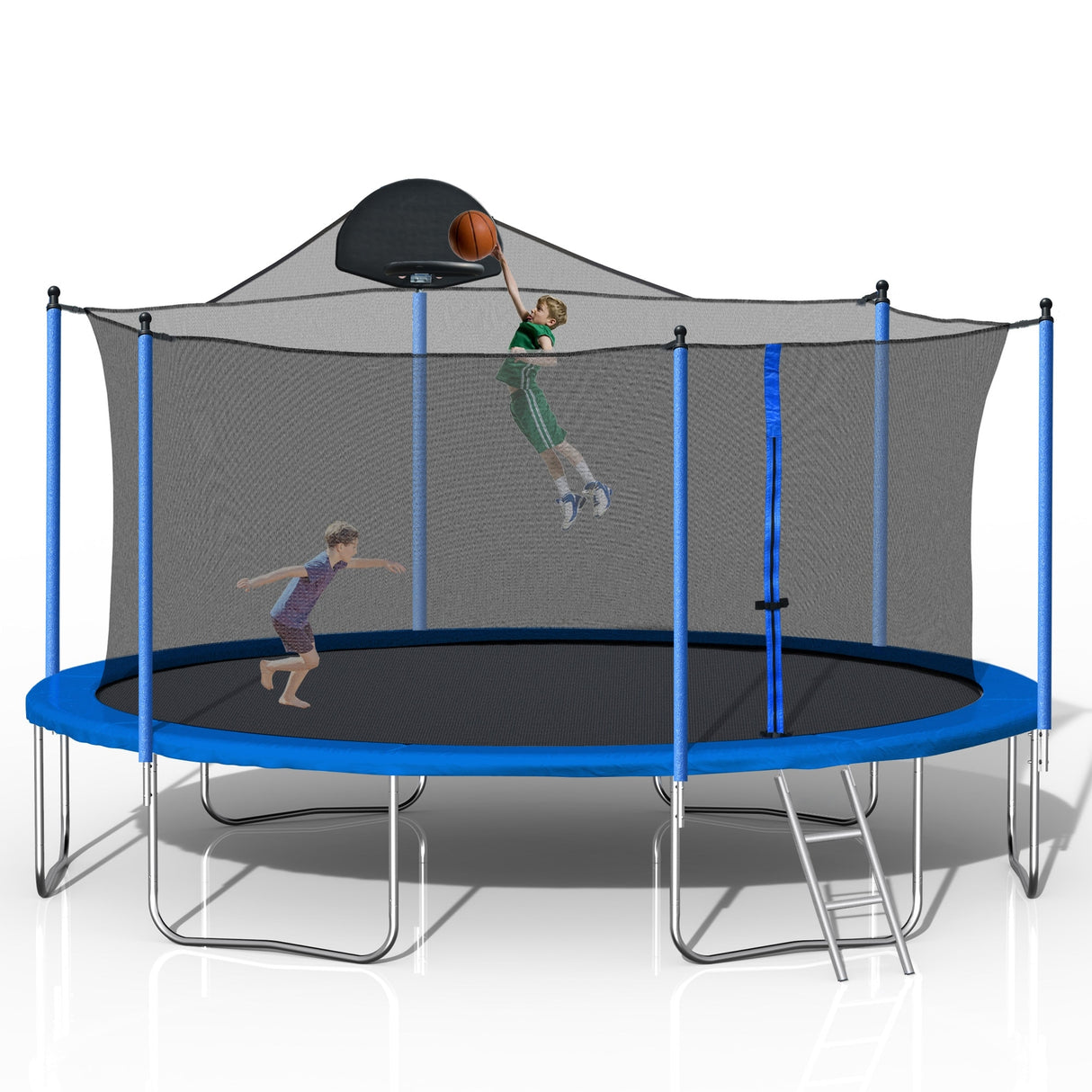 14-foot Trampoline with Basketball Hoop
