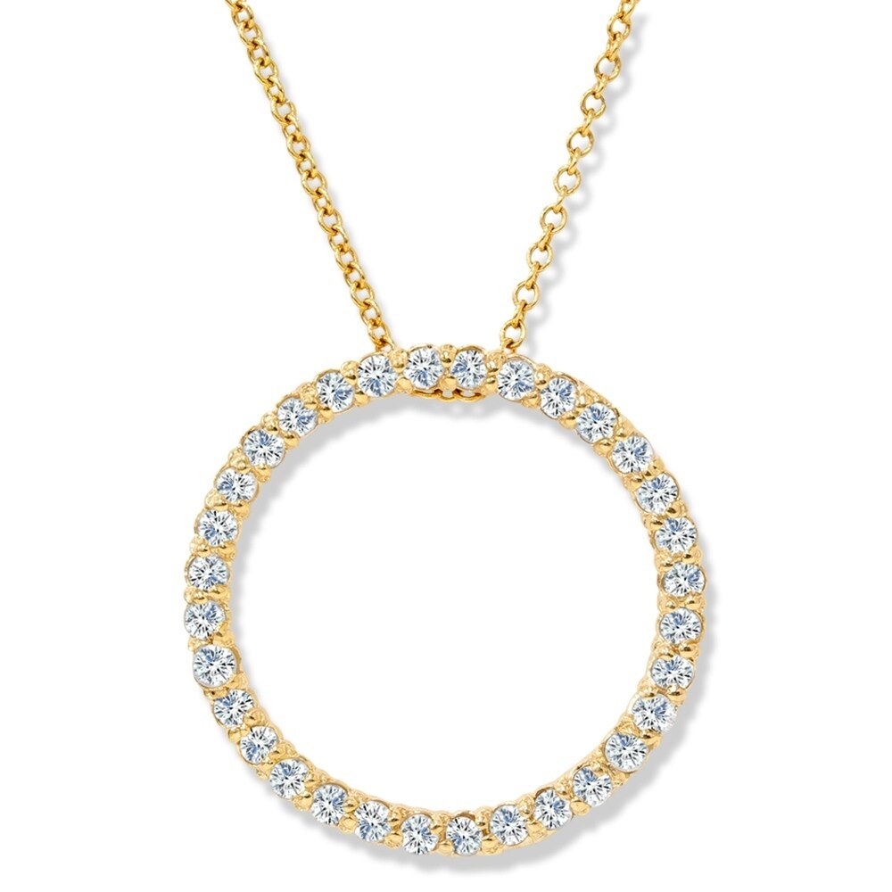 14K Yellow Gold 1/2ct Circle of Life Diamond Pendant