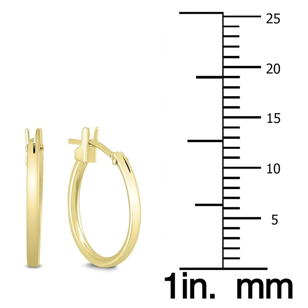 Marquee Jewels 14MM Hoop Earrings in 14K Yellow Gold