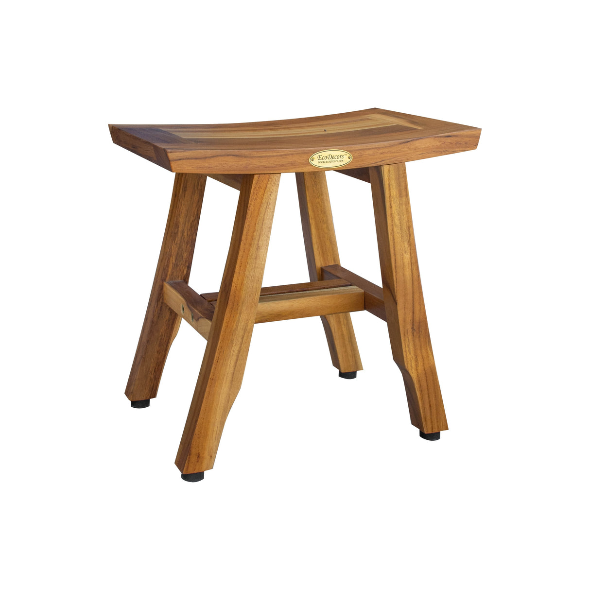 14" W, 15" H, Teak Shower Stool, Teak Shower Shaving Foot Rest, Teak Shower Shaving Stool, Small Bathroom Stool, Natural Teak