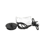 14" W 2 Light Pendant Granite Gray Shade with Diffuser, Black Cord