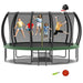 12ft/14ft/15ft/16ft Trampoline for Kids and Adults, Outdoor Trampolines with Curved Poles, Pumpkin Shaped