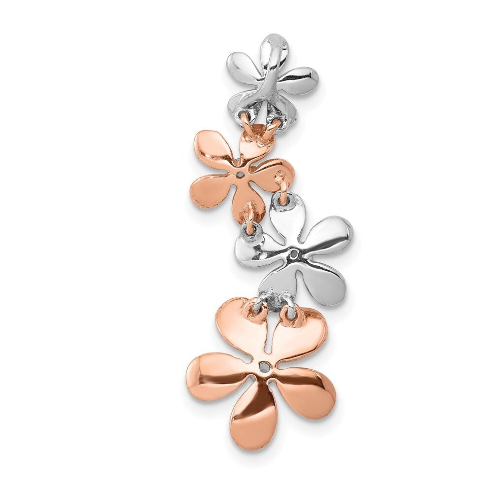 14k Rose Gold & White Gold Lab Grown Diamond SI1/SI2, G-H Pendant