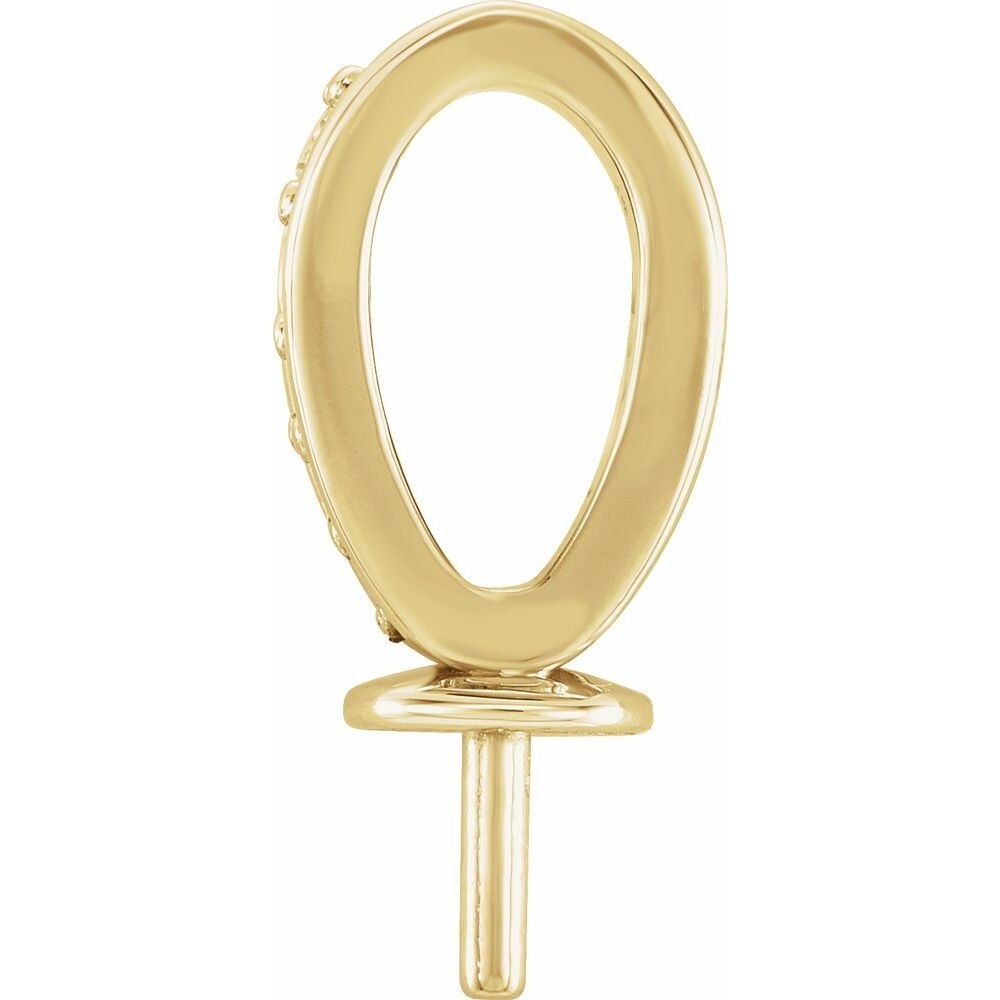 14k Yellow Gold 0.03cttw Diamond Pendant for Pearl
